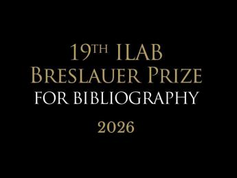 19th ILAB Breslauer Prize for Bibliography